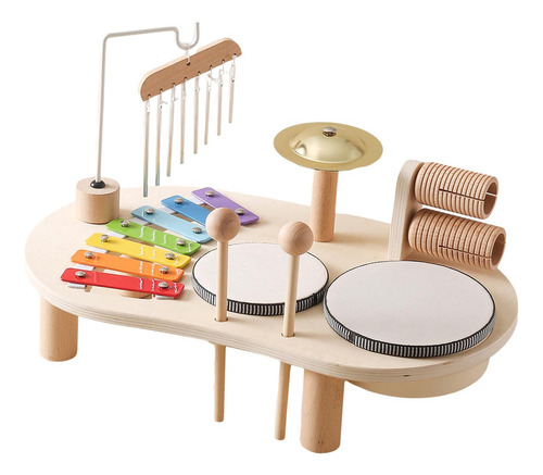 Batería Infantil De Madera Con Juegos De Música Para