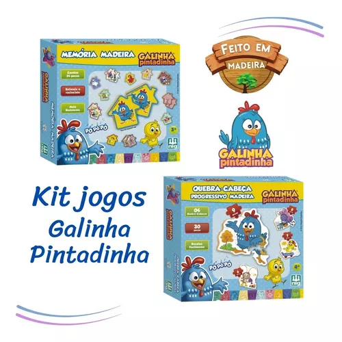 Jogo Educativo Galinha Pintadinha Quebra-cabeça Com 30 Peças