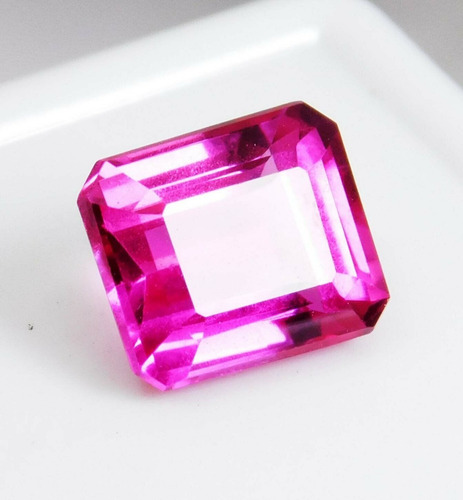 Zafiro 3.70 Ct Rosa Corte Esmeralda Gemas Sueltas Rosa