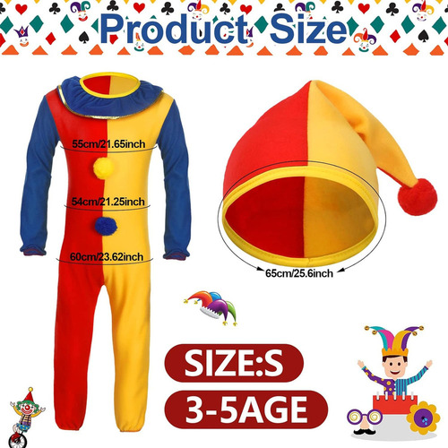 Disfraz De Payaso De Halloween For Niños Pequeños, Monos De