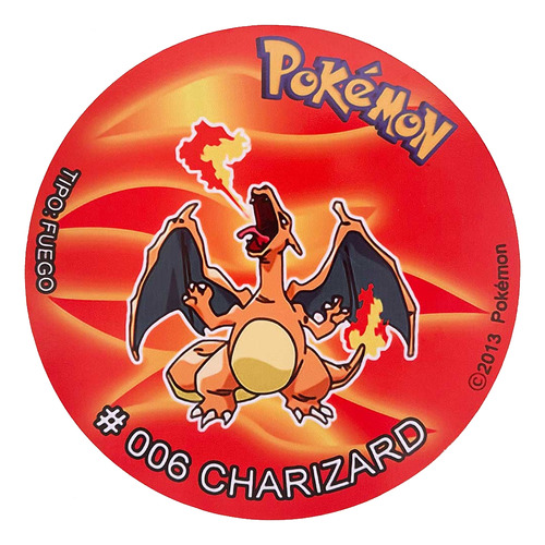 Mouse Pad Tazo Charizard 006 Pokémon Redondo Rojo Charizard Tazo 006