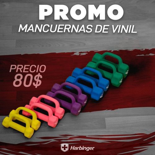 Imagen 1 de 6 de Juego De Mancuernas De Vinil Harbinger Sport