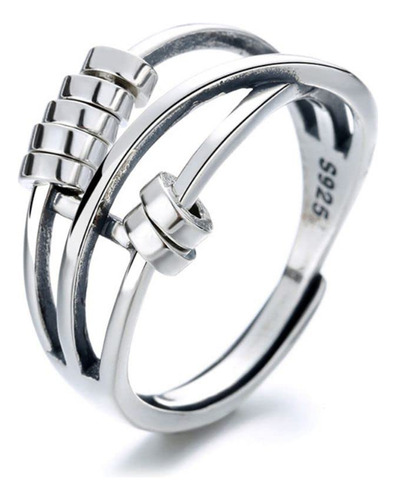 Anillo De Alivio De Ansiedad - Anillo Giratorio De Plat...