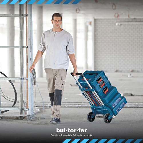 Imagen 5 de 9 de Carrito Para Transportar Cajas Maletin Bosch L-boxx 125kg
