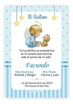 Comprar Tarjeta Estampita Bautísmo Varón Imprimir Personalizadas M3