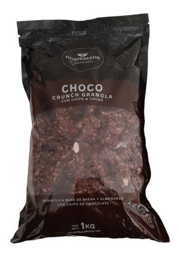 Choco Granola Homemade 1 Kgr 100% Natural C/chips Y Cacao