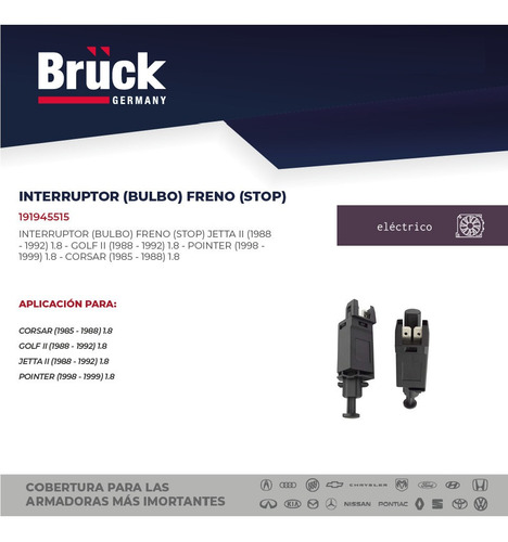 Bulbo Sensor Freno Stop Vw Corsar 1988