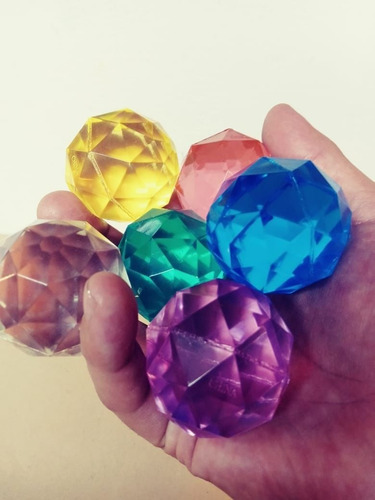 Imagen 2 de 6 de Pelotas Saltarinas Cristal Juguete Pelotita Souvenir Regalo