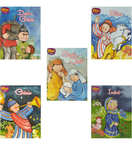 Kit Com 25 Mini Livros Bíblicos - Explore A Fé Com O Kit De Livros Bíblicos - Coleção Completa - Ensinamentos Sagrados- Todo Livro