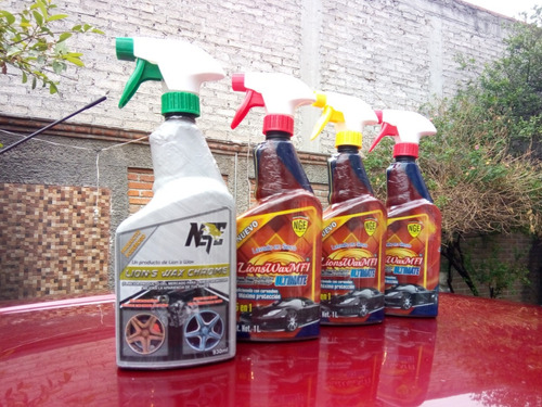Paq 3 Lions Wax Mf1 Lavado En Seco, 1 Wax Chrome Motor/rines