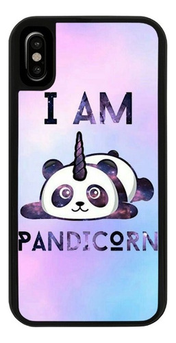 Funda Uso Rudo Tpu Para iPhone Soy Un Pandicornio Oso Cuerno