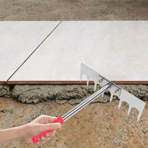 Garden Leaf Rake Acero Inoxidable Con Manejo Antideslizante