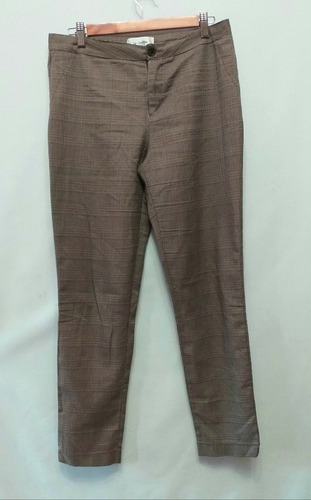 Pantalon Vestir A Cuadros Marrones Talle S Lolita, Cataleya (Usado)