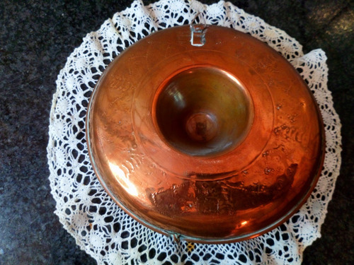 Adorno Sombrero Mexicano De Cobre Labrado P/ Colgar, Sellado (Usado)