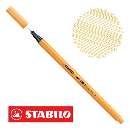 Stabilo Microfibra Point 88 X Unidad Color 054 naranja neon