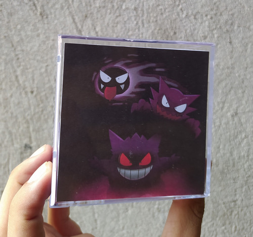 Cubo Diorama Pokemon Evolução Gengar