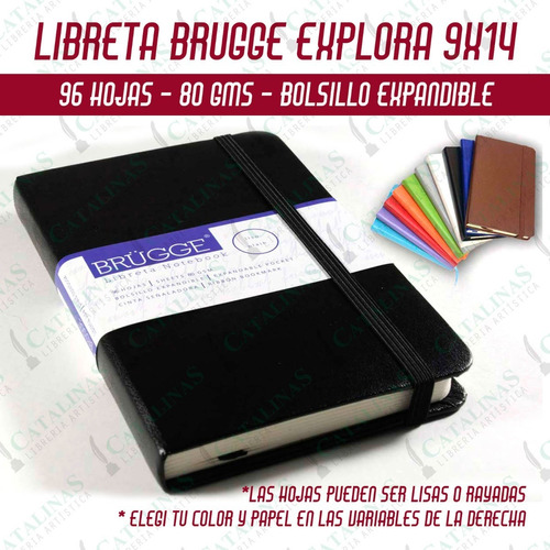 Libreta Brugge Explora 80gms X96 H T. 9x14cm Microcentro