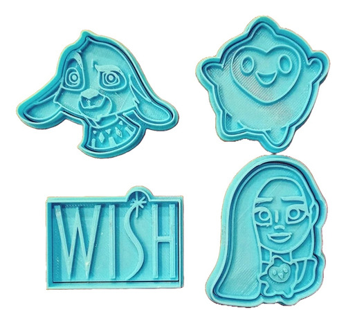 Cortante + Sello Wish Disney Galletitas, Cookies, Setx4u