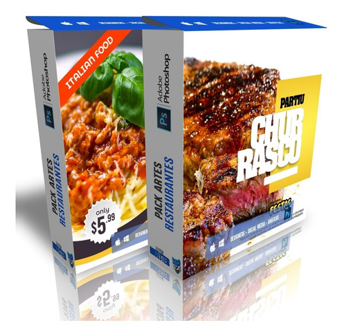Pack 616 Artes Psd Restaurante + Cardápios E Menu Com Brinde