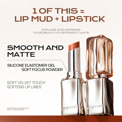 Mistine Labial Creamy Con Acabado Mate Antiadherente