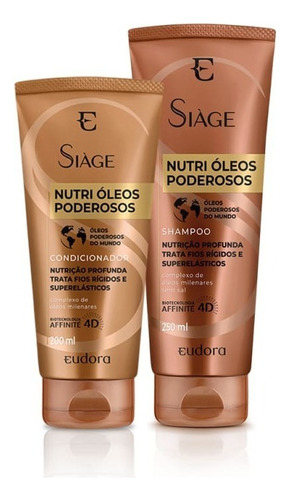 Shampoo + Condicionador Eudora Siàge Nutri Óleos Poderosos