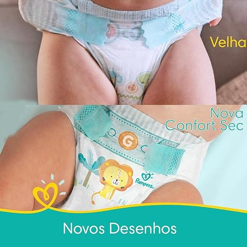 Fralda Infantil Pampers Confort Pacotão P Pc