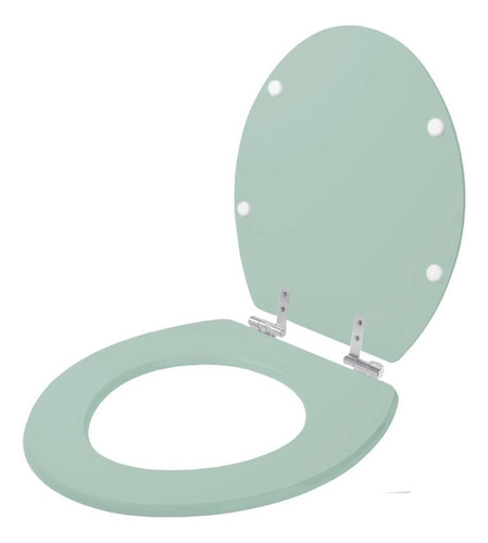 Assento Sanitário Soft Close Oval Verde Agua Para Celite