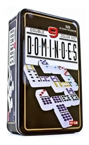 Domino Juego De Mesa Doble 9 50 Fichas De Colores