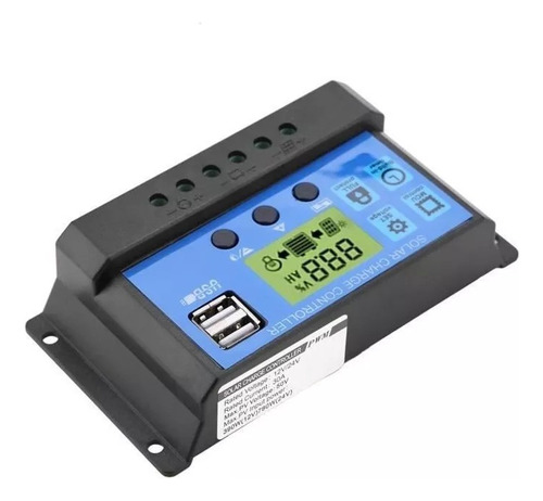 Regulador Carga Solar Panel Digital 12v 24v 30a