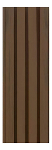 Lambrin Decorativo Panel Pared Wpc 3d 5 Piezas 1 Metro Color Teca Beta Negra Acanalado Outdoor