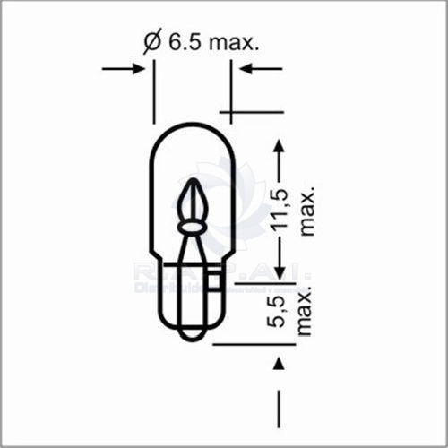 Lampara Sin Culote 12v 3w T6,5 Tablero Ford