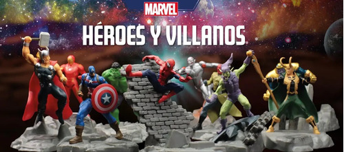 Colección Héroes Y Villanos Marvel Paquete Por 5 Unidades 