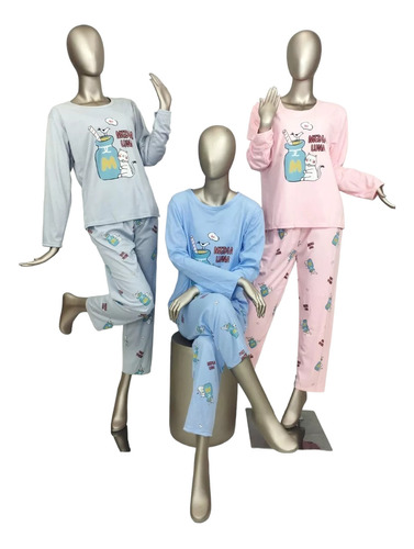 Pijama Para Mujer Manga Larga Diseño Jugo Yummy
