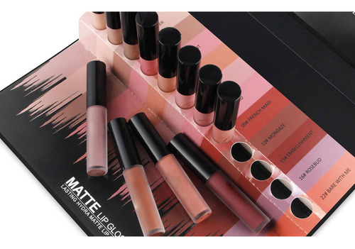 Set Combinado De Lápiz Labial, Color Y Brillo, No Se Decolor