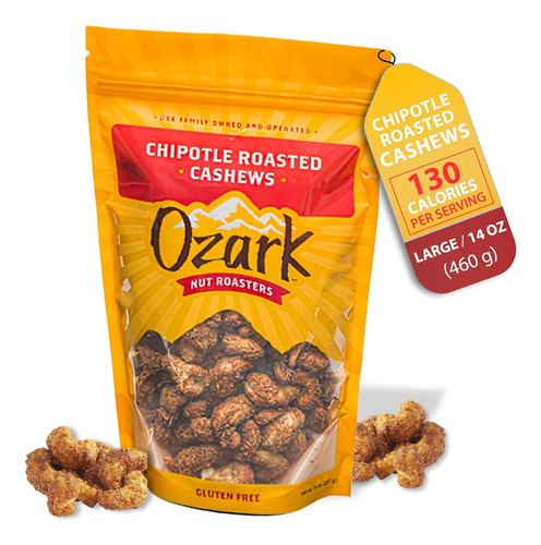 Ozark Nut Toasters, Anacardos Tostados Con Chipotle Con Pata