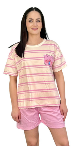 Pijama Mujer Sunpijam Short Unitalla Suave Tacto Algodón