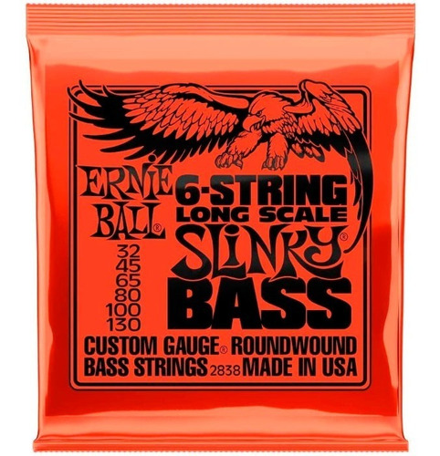 Set Cuerdas Bajo Eléctrico 6 Cuerdas Ernie Ball Slinky Bass