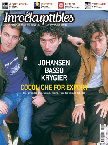 Revista Los Inrockuptibles 70. Agosto 2003. Johansen Krigyer