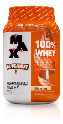 Whey Max 100% Dr Peanut 900g- Envio