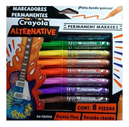 Marcadores Permanentes Crayola Alternative 8 Piezas