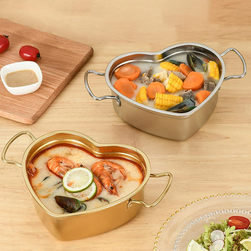 Cacerola Compatible Con Salsa En Forma De Corazón De S Oro