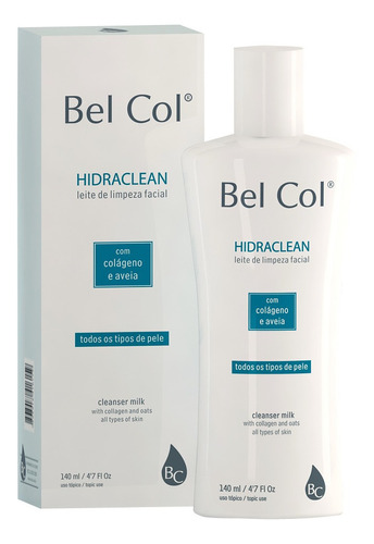 Bel Col Hidraclean Leite De Limpeza Facial, Colágeno 140 Ml