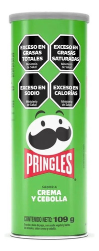 Oferta! Papas Fritas Pringles Sabor Crema Cebolla Tubo 109g