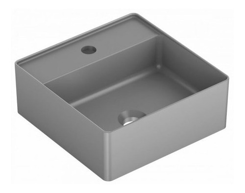 Bacha De Apoyo Cuadrada Mate 35cm Platinum P4 Lavabo Lavator