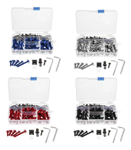 De Tornillos De Clips De Sujeción De Motocicleta Rojo