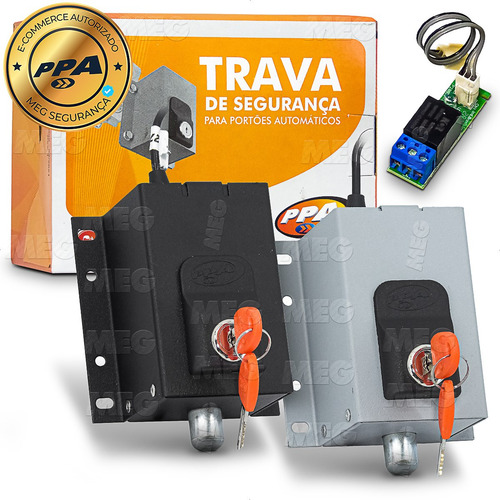 Kit Trava Eletromagnética Ppa Dog Steel Custom Com 1 Modulo
