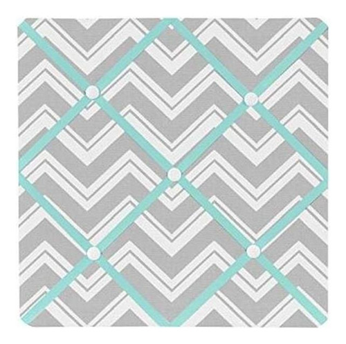 Dulce Jojo Designs Turquesa Y Gris De Chevron Del Zigzag De 