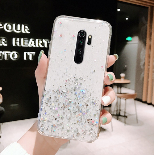 Funda For Redmi Note 8 Pro Case Stars Moon Glitter Bling Co