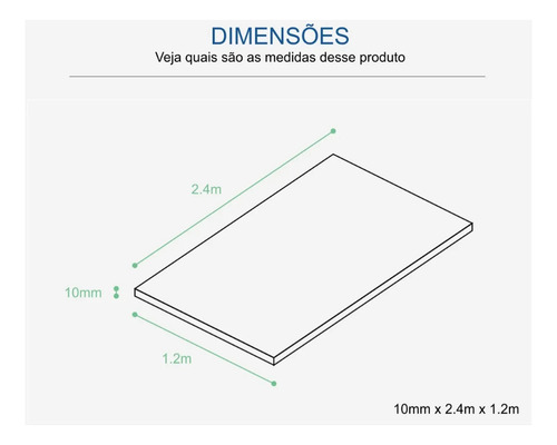 Placa Cimentícia Placlux 1.20x2.40x 10mm - Ler Descrição
