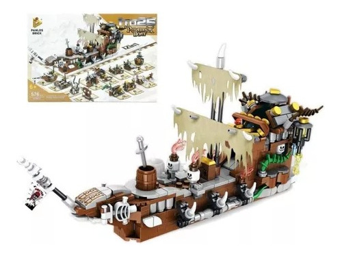 Robot Bloques De Construcción Barco Pirata 576 Piezas
